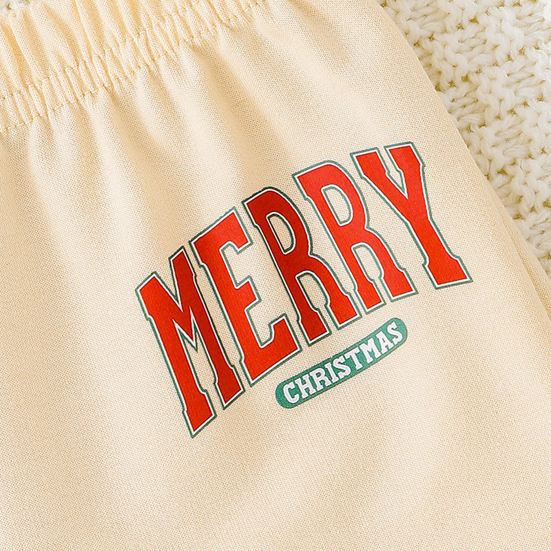 Baby Girls 2Pcs  Outfits Letter Print Round Neck Long Sleeve Sweatshirt & Pants Set