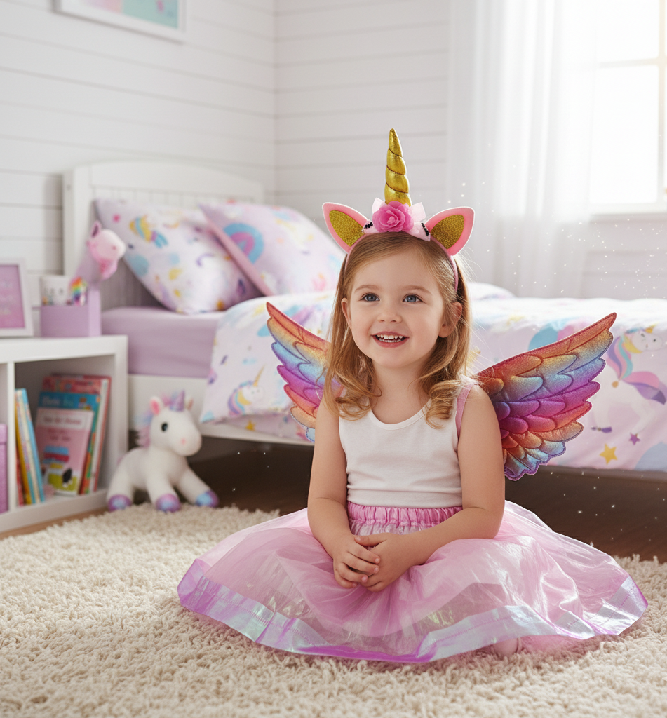 Kids Rainbow Fairy Wings Costume