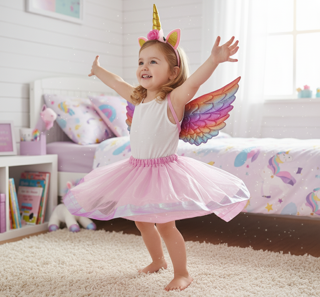Kids Rainbow Fairy Wings Costume