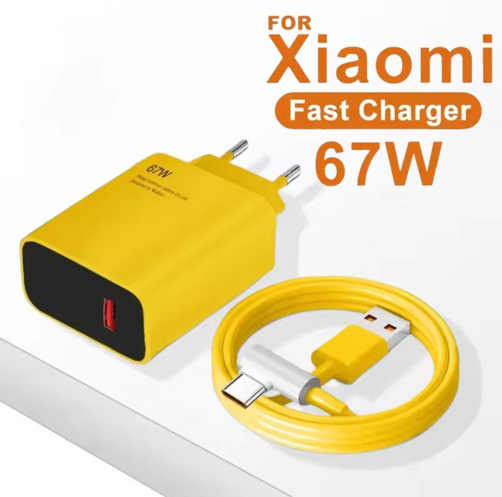 Xiaomi 63W Fast  Charger | Dual USB-C & USB-A Ports with QC/PD 3.0 | 12V-24V Vehicle Compatible Charging Adapter BK Store