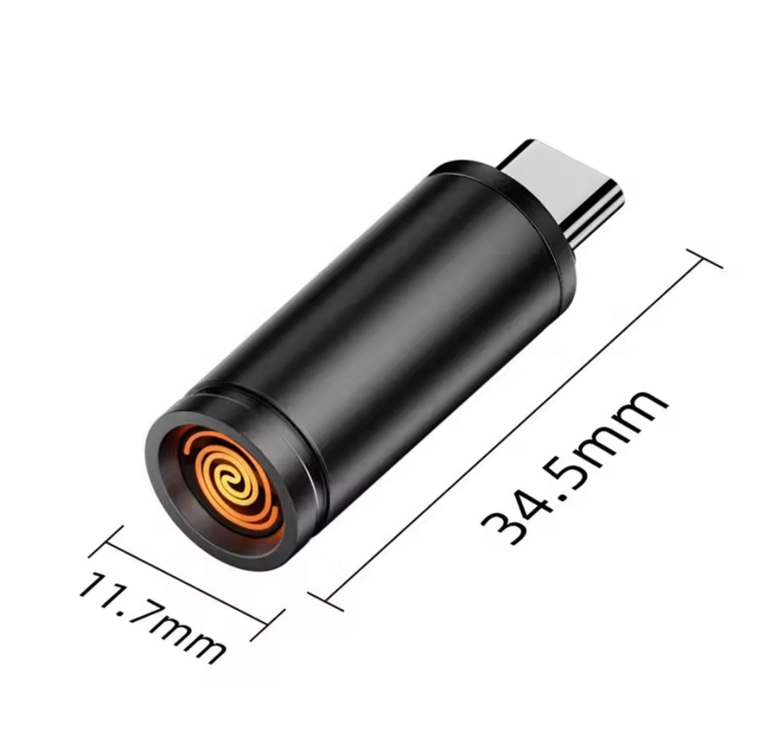 Type-C Mobile Cigarette Lighter Air Blowing Cigarette Lighter Outdoor Safety Portable Mini Cigarette Lighting Artifact BK Store