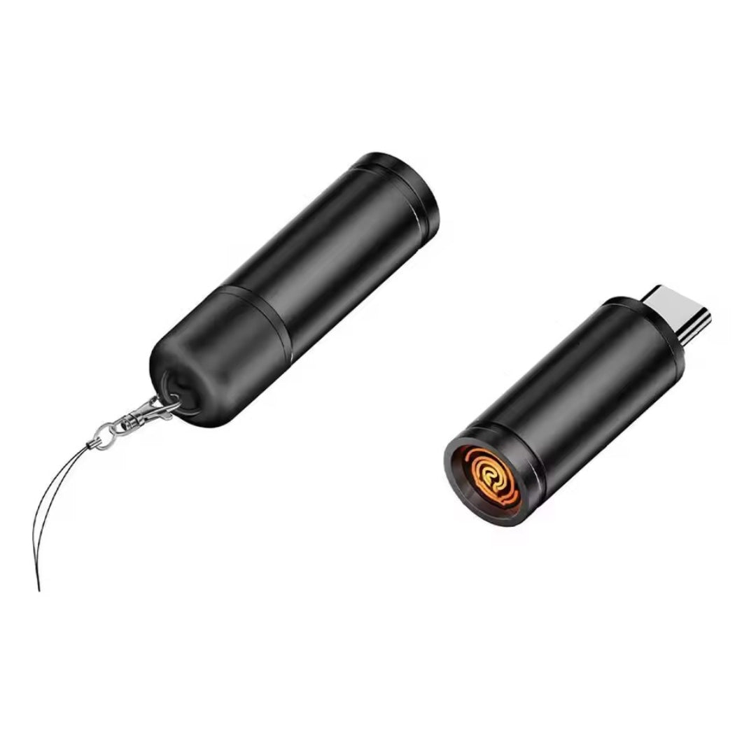 Type-C Mobile Cigarette Lighter Air Blowing Cigarette Lighter Outdoor Safety Portable Mini Cigarette Lighting Artifact BK Store