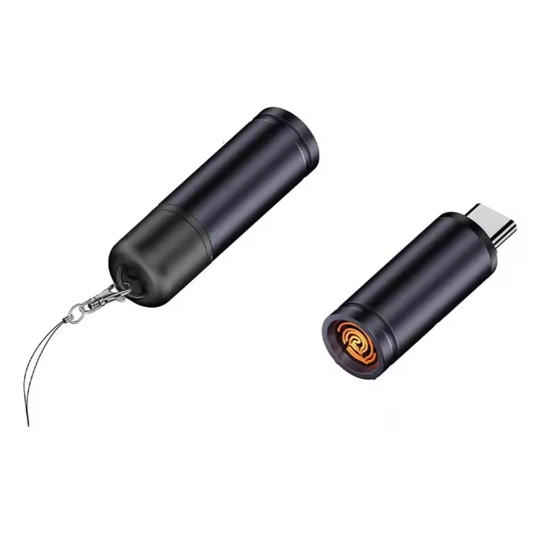 Type-C Mobile Cigarette Lighter Air Blowing Cigarette Lighter Outdoor Safety Portable Mini Cigarette Lighting Artifact BK Store